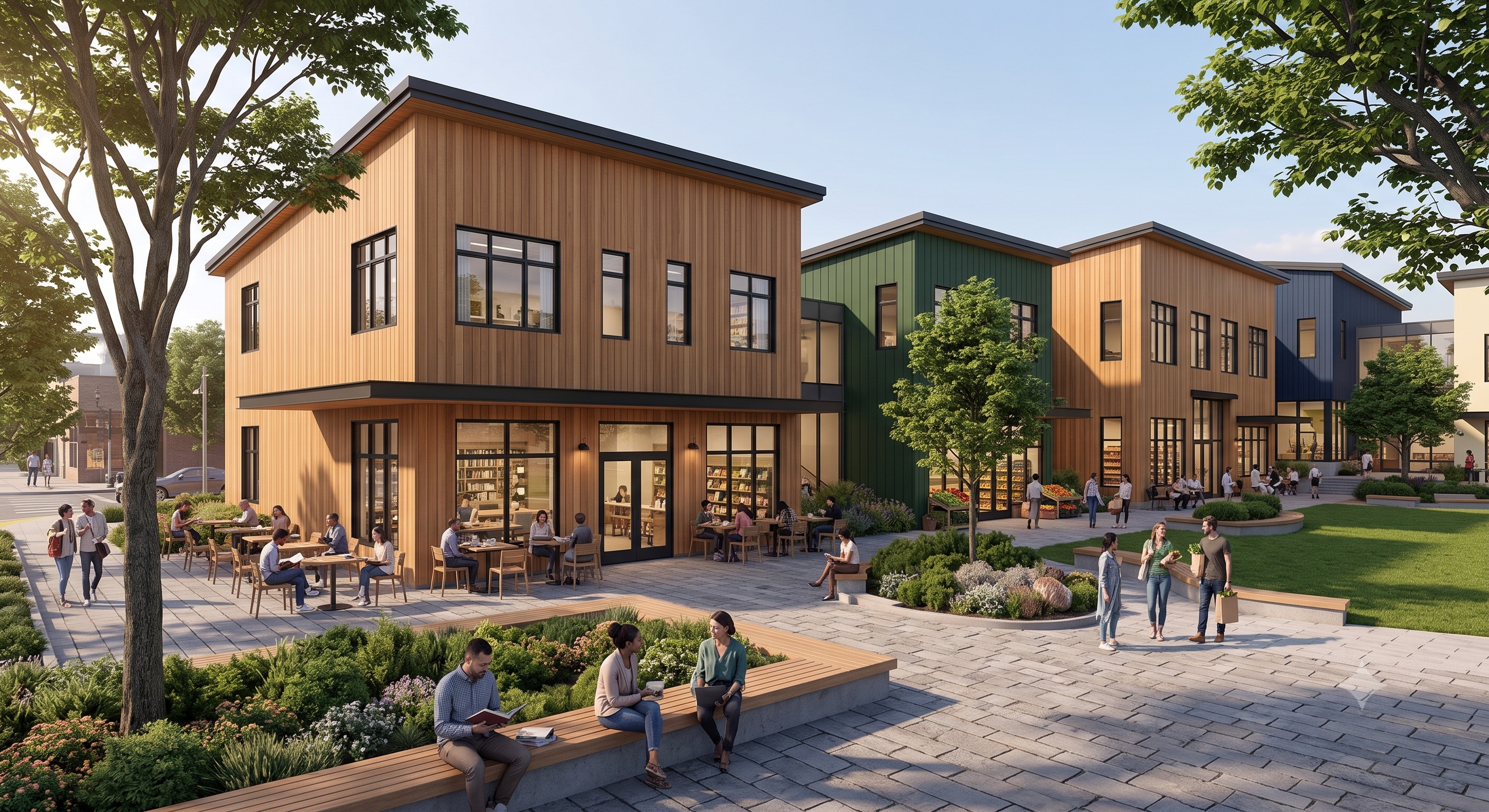 Site context — the street edge and approach, daylight