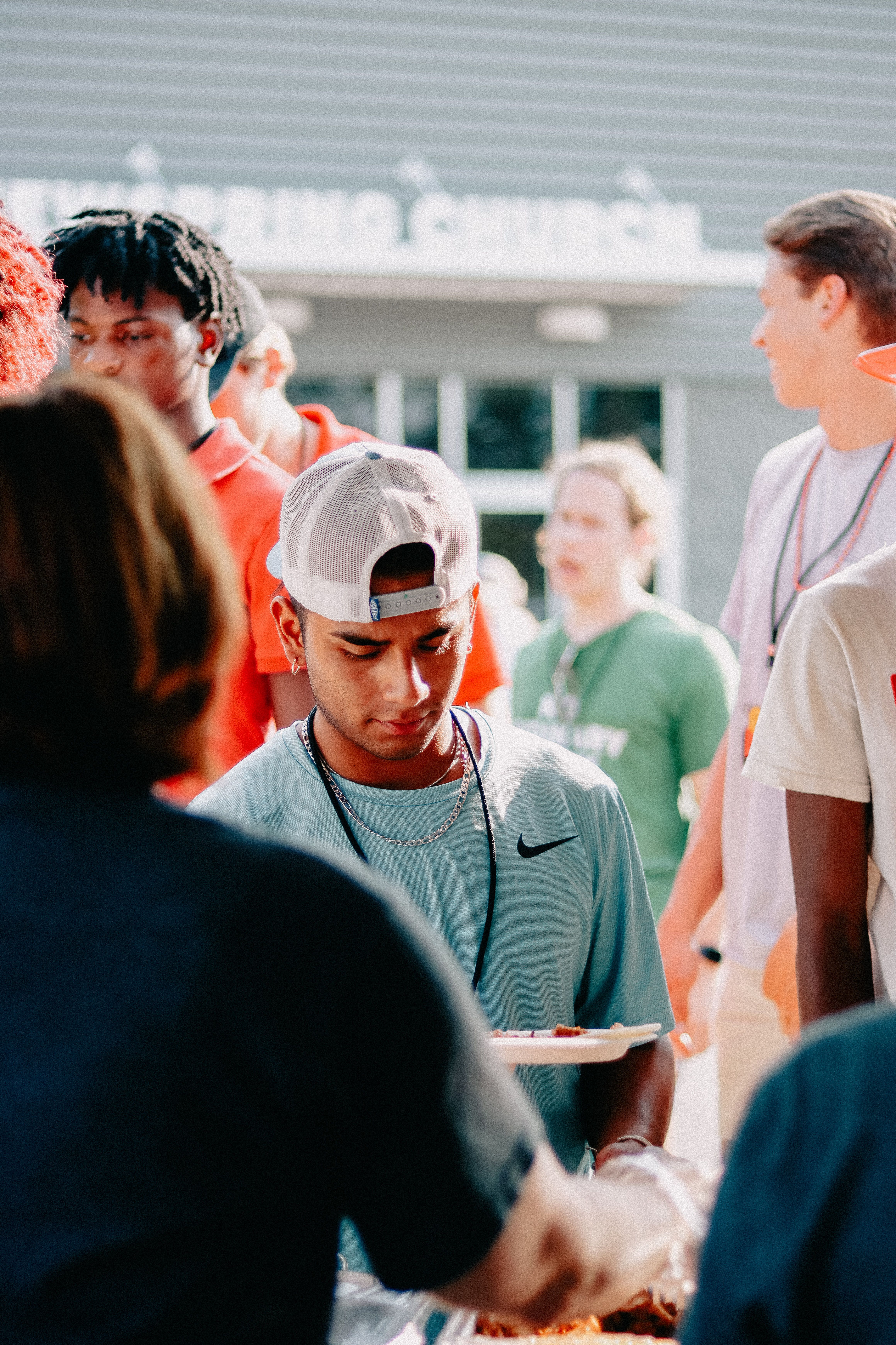 Outreach — coffee table at a community gathering