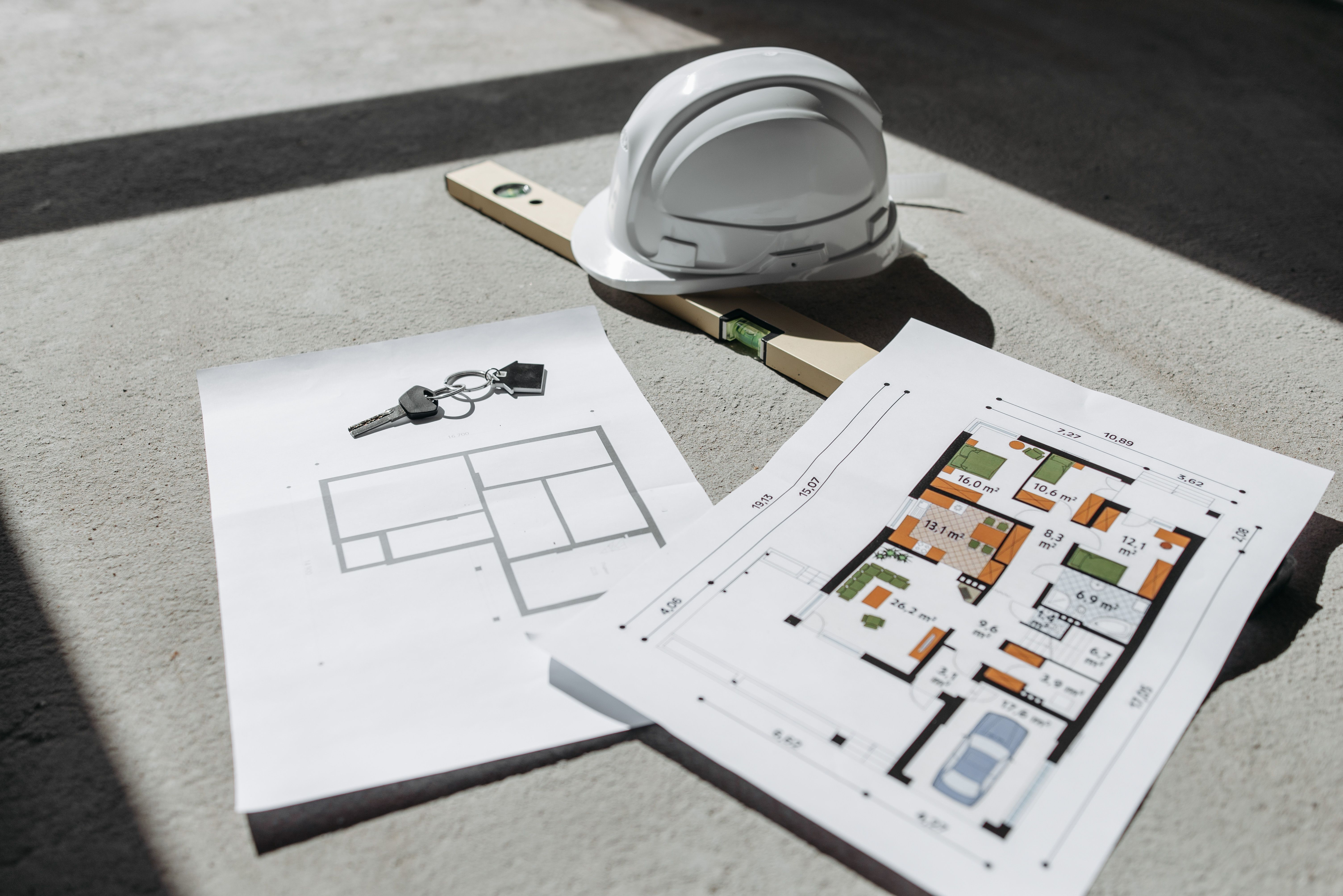 Documentation — plans, notes, or records on a table
